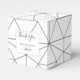 Elegantes geometrisches Muster Hochzeit Geschenkschachtel