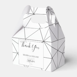 Elegantes geometrisches Muster Hochzeit Geschenkschachtel
