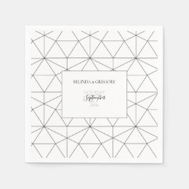 Elegantes geometrisches Muster Hochzeit Serviette
