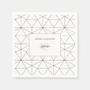 Elegantes geometrisches Muster Hochzeit Serviette