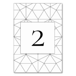 Elegantes geometrisches Muster Hochzeit Tischnummer