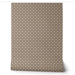 Elegantes geometrisches Muster in Beige und Braun Tapete