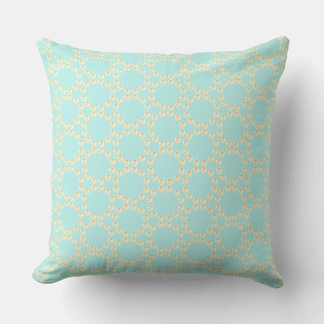 Elegantes geometrisches Muster Kissen (Vorderseite)