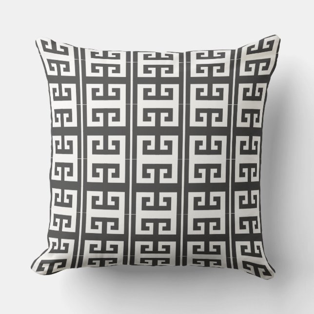 Elegantes geometrisches Muster Kissen (Vorderseite)
