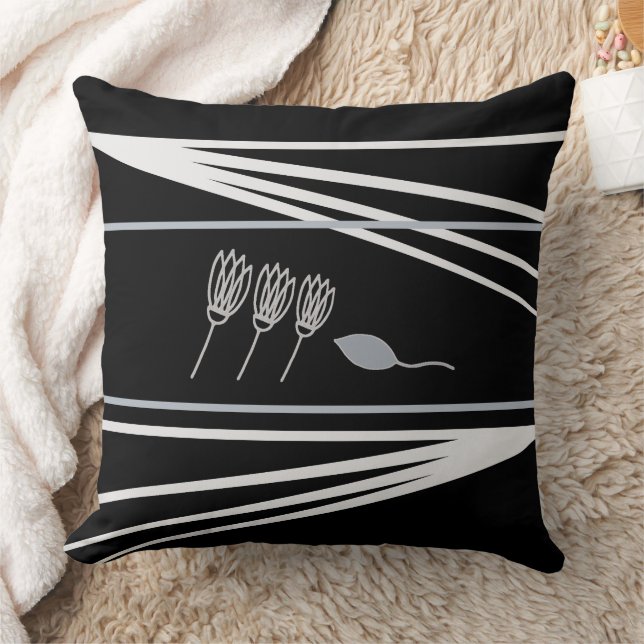 Elegantes geometrisches Muster Kissen (Decke)