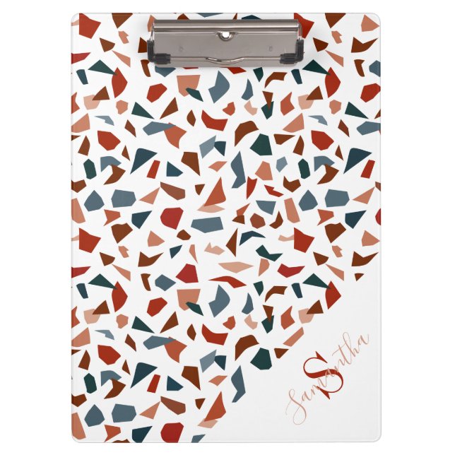 Elegantes geometrisches Muster Klemmbrett (Vorderseite)