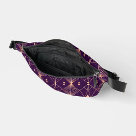 Elegantes geometrisches Muster mit orangefarbenem  Bauchtasche
