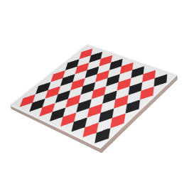Elegantes geometrisches Muster Schwarz Weiß Fliese