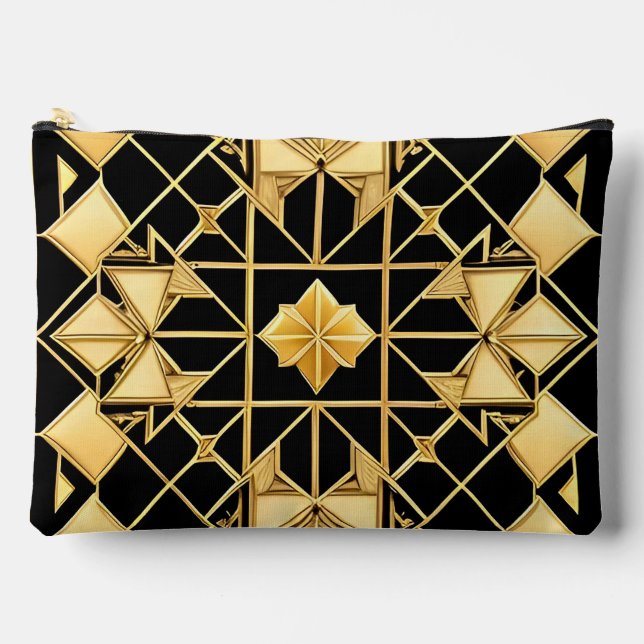 Elegantes geometrisches Muster Zubehörtasche (Vorderseite)
