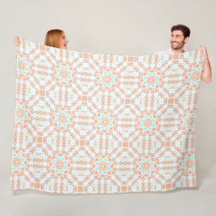 Elegantes geometrisches Retromuster Fleecedecke