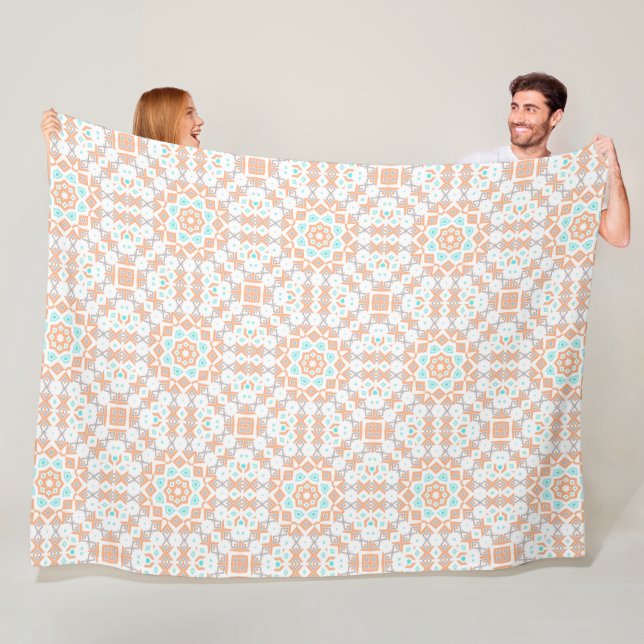 Elegantes geometrisches Retromuster Fleecedecke (Beispiel)