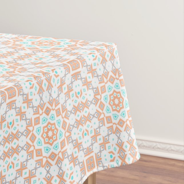Elegantes geometrisches Retromuster Tischdecke (Beispiel)