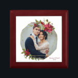 Elegantes geometrisches Weihnachtsfest - Foto Erinnerungskiste<br><div class="desc">Elegante Weihnachts-Geometrische Wraath Holiday Foto-Geschenkboxen mit Ihrem Foto und unserem stilvollen geometrischen Rahmen und modernen Blumendesign. Ein tolles Geschenk für Neuvermählte oder für sich selbst, und ein süßer Ort, um glückliche Erinnerungen zu speichern. Einfach mit Text, Schriftart und Farben anpassen. Erstellt von Zazzle pro Designer BK Thompson © exklusiv für...</div>