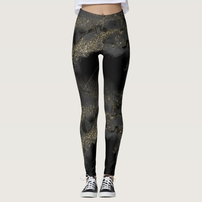 Elegantes Geschenk für Glitzern des modernen Schwa Leggings (Vorderseite)