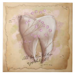 Elegantes Geschenk für Vintage Zahnärzte Fliese