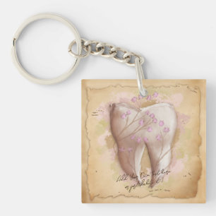 Elegantes Geschenk für Vintage Zahnärzte Schlüsselanhänger