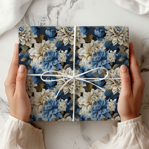 Elegantes Geschenkverpackungspapier mit floralem M Geschenkpapier