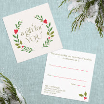 Elegantes Geschenkzertifikat für Weihnachtsfeier