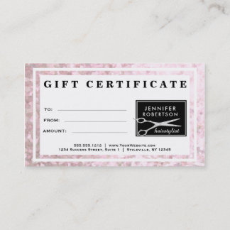 Elegantes Geschenkzertifikat Rabattkarte