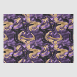 Elegantes geschmolzenes lila und goldenes Folien-G Seidenpapier