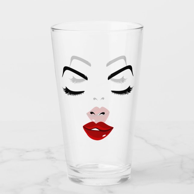 Elegantes Gesicht Glas (Vorderseite)
