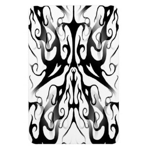 Elegantes Gesicht in Feuer- und Flammendesign Magnet