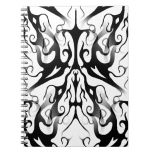 Elegantes Gesicht in Feuer- und Flammendesign Notizblock