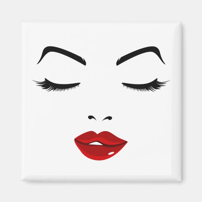 Elegantes Gesicht Magnet (Vorne)