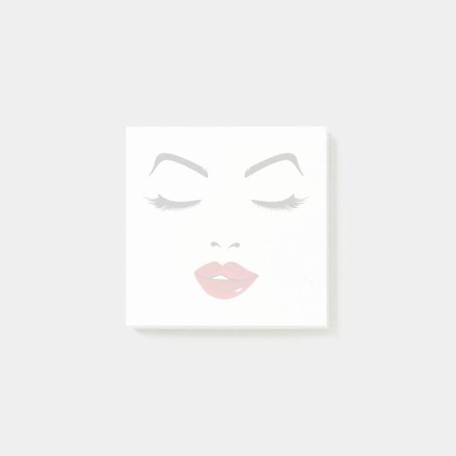 Elegantes Gesicht Post-it Klebezettel (Vorderseite)