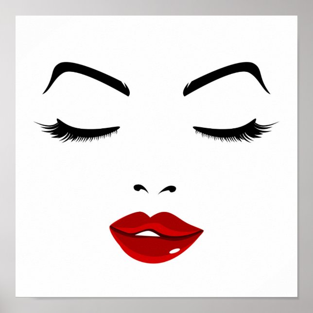 Elegantes Gesicht Poster (Vorne)