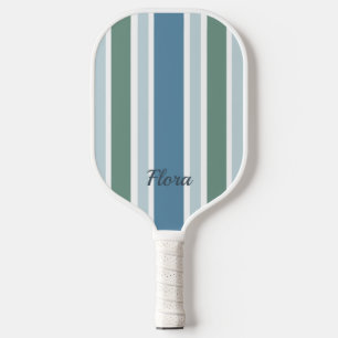 Elegantes gestreiftes Blau- und Grün-Pickleball-Sc Pickleball Schläger