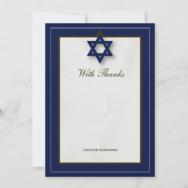 Elegantes Gewebe-Bar Mitzvah danken Ihnen in der Dankeskarte