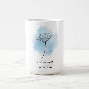 Elegantes Ginkgo-Biloba-Blatt in Aquarell - Minima Kaffeetasse