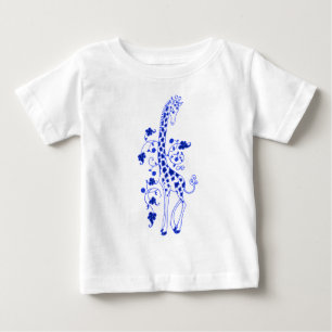 Elegantes Giraffe-T-Shirt für Kinder ~Blue Baby T-shirt