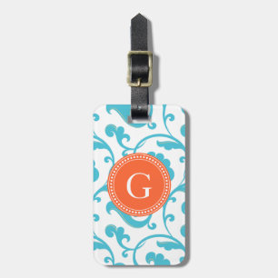 Elegantes girly aquamarines blaues gepäckanhänger