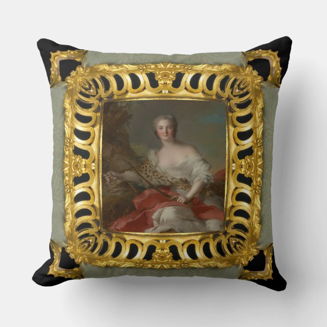 Elegantes Girly Barock Dianas Kissen (Vorderseite)