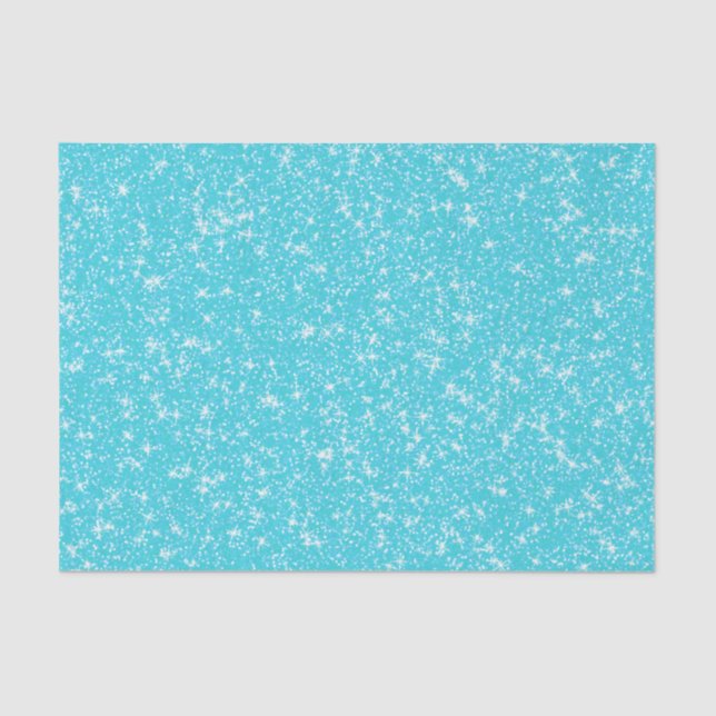 Elegantes Girly Glitzer Aquamarines Design Seidenpapier (Vorderseite)