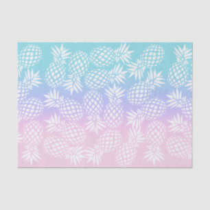 Elegantes Girly Gradient Ananas Muster farbenfroh Seidenpapier
