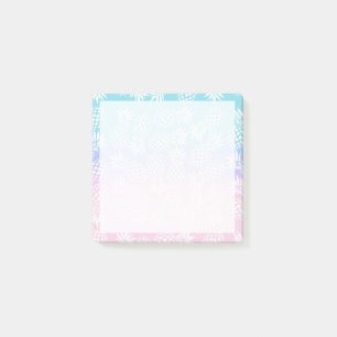 Elegantes Girly Gradient Ananas Muster farbig Post-it Klebezettel