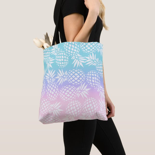Elegantes Girly Gradient Ananas Muster farbig Tasche (Von Nahem)