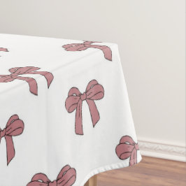 Elegantes, girly rosa Schleifenmuster Frühling Som Tischdecke