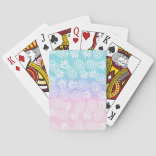 Elegantes Girly Steigungs-Ananas-Muster bunt Spielkarten