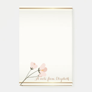 Elegantes, girly stilvolles,Blume Post-it Klebezettel