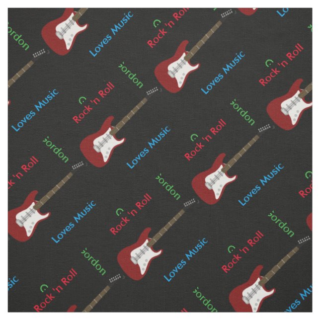 Elegantes Gitarrendruckgewebe Stoff (Muster)