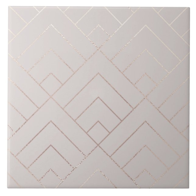 Elegantes glänzendes geometrisches Muster  Fliese (Vorderseite)