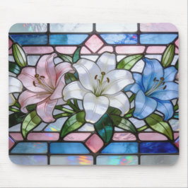 Elegantes Glasliliendesign in weichem P Mousepad