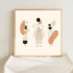 Elegantes Gleichgewicht – Feministische abstrakte Poster