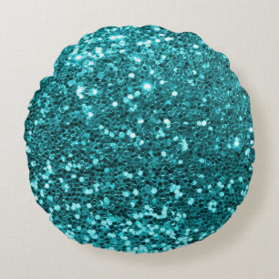 Elegantes Glitter-Textur-Design Rundes Kissen