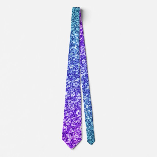 Elegantes Glitzer-Design Krawatte (Vorderseite)