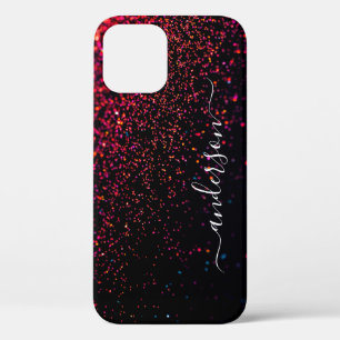 Elegantes glitzerndes monogrammiertes Name Case-Mate iPhone Hülle